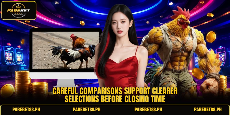 Careful comparisons support clearer selections before closing time Careful comparisons support clearer selections before closing time