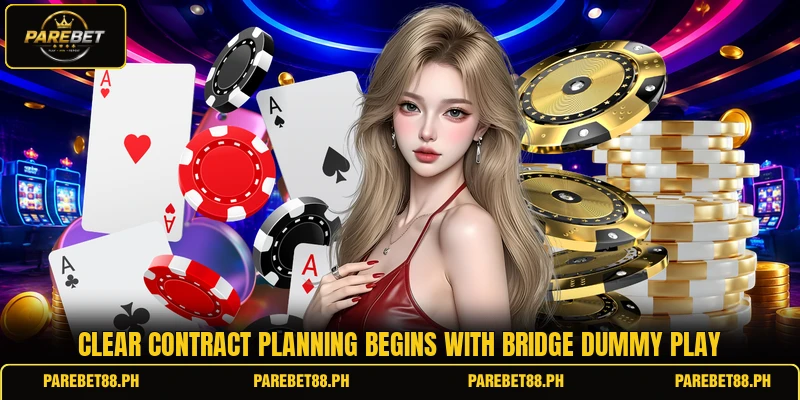 Clear contract planning begins with bridge dummy play Clear contract planning begins with bridge dummy play