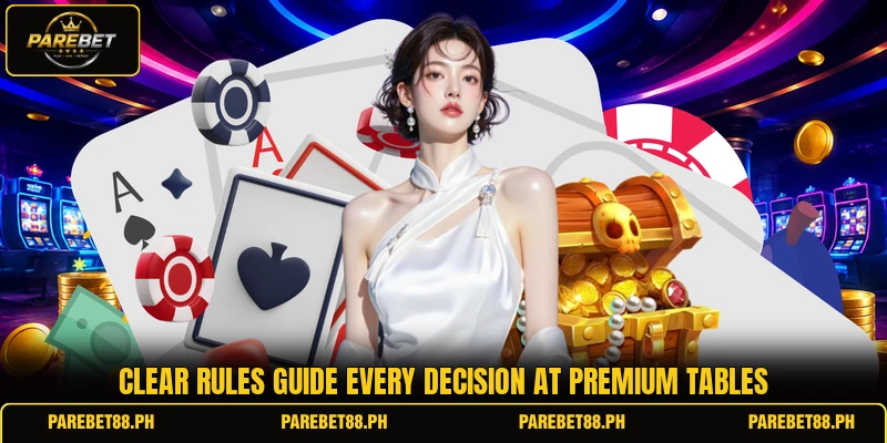 Clear rules guide every decision at premium tables Clear rules guide every decision at premium tables