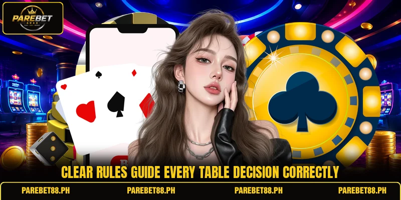 Clear rules guide every table decision correctly Clear rules guide every table decision correctly