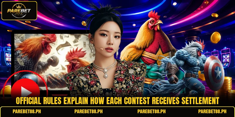 Official rules explain how each contest receives settlement Official rules explain how each contest receives settlement