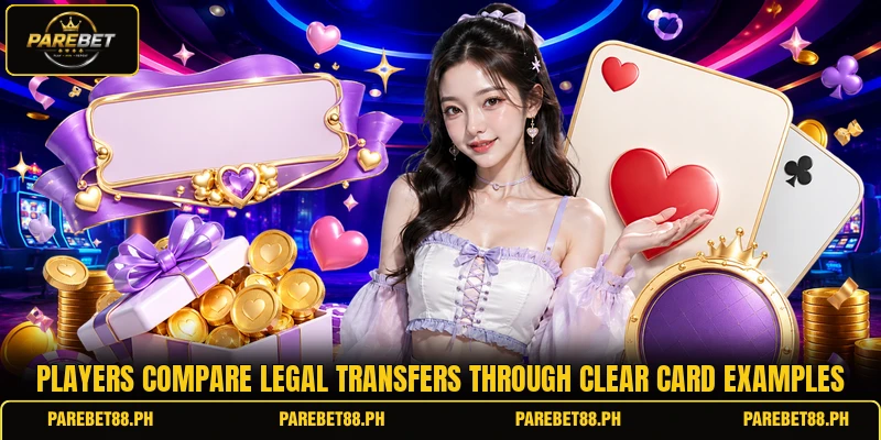 Players compare legal transfers through clear card examples Players compare legal transfers through clear card examples